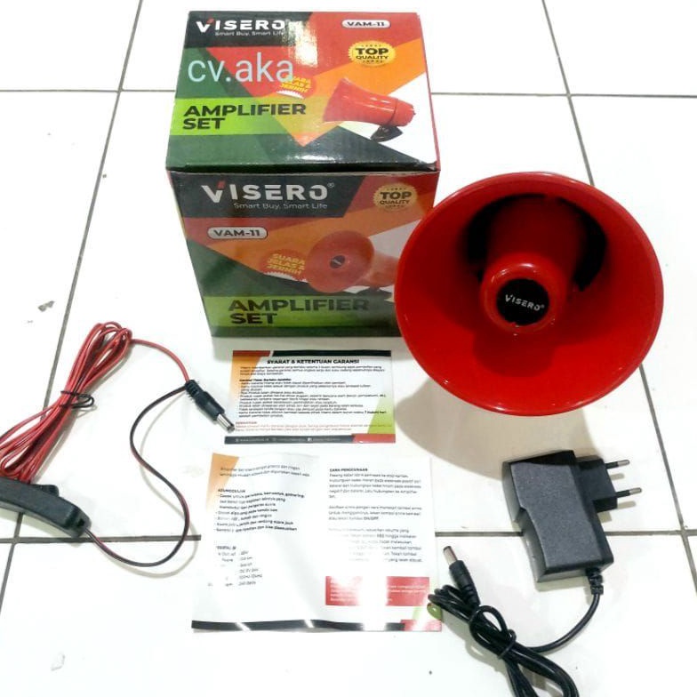 Ready stock Speaker corong toa amplifier set visero VAM-11 79