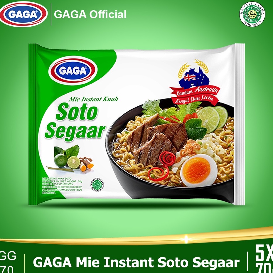 

Terjangkau GAGA Mie Soto Segaar Gartis 5 PCS (GG70)