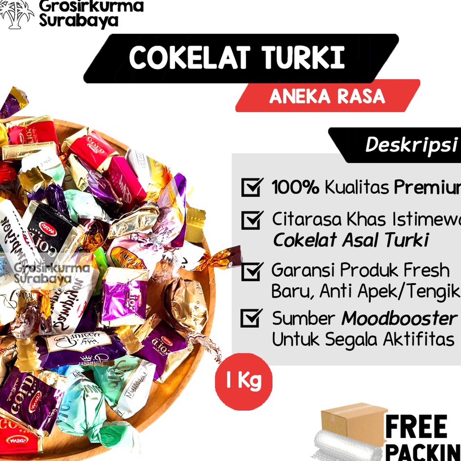 

Super Untung COKELAT TURKI ARAB 1KG Produk Fresh Baru Khas Timur Tengah Untuk Oleh oleh Haji Umroh Gift Hampers