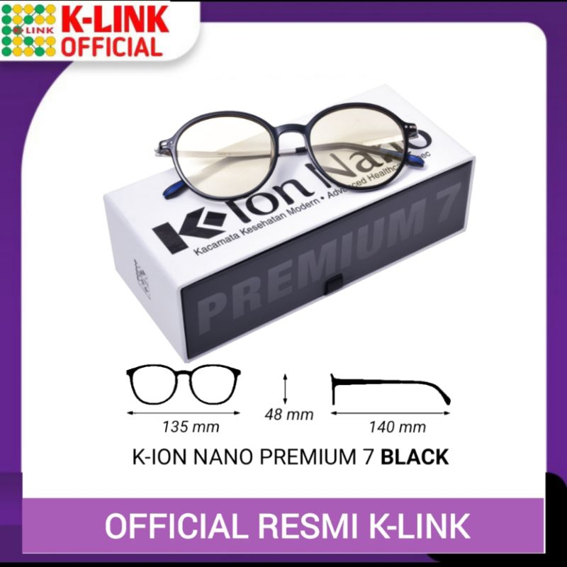 K ion nano premium 7 original k-link kacamata kesehatan pria wanita