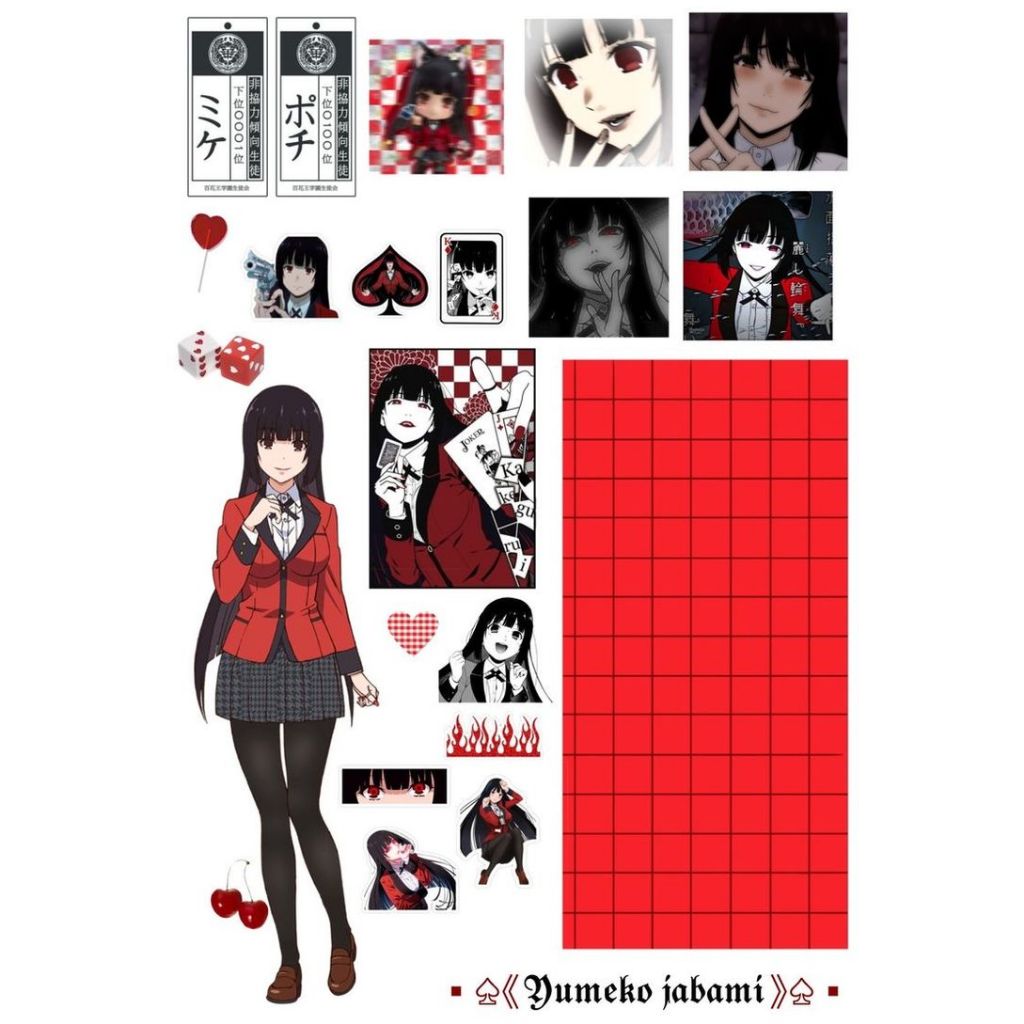 Kakegurui Sticker Anime Manga stiker cute aesthetic
