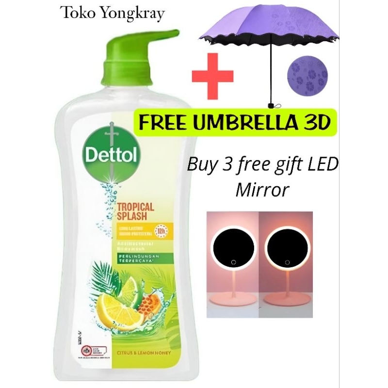 Dettol Sabun Mandi Cair Anti bakteri Tropical Splash 950g