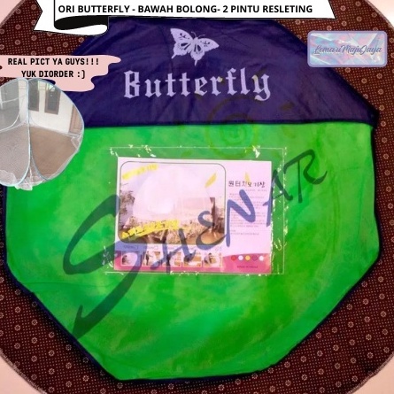 YFXD1456 [PROMO SALE] KELAMBU BUTTERFLY 100% ORI / Kelambu Tempat Tidur Dewasa Portable 2 Pintu Resl