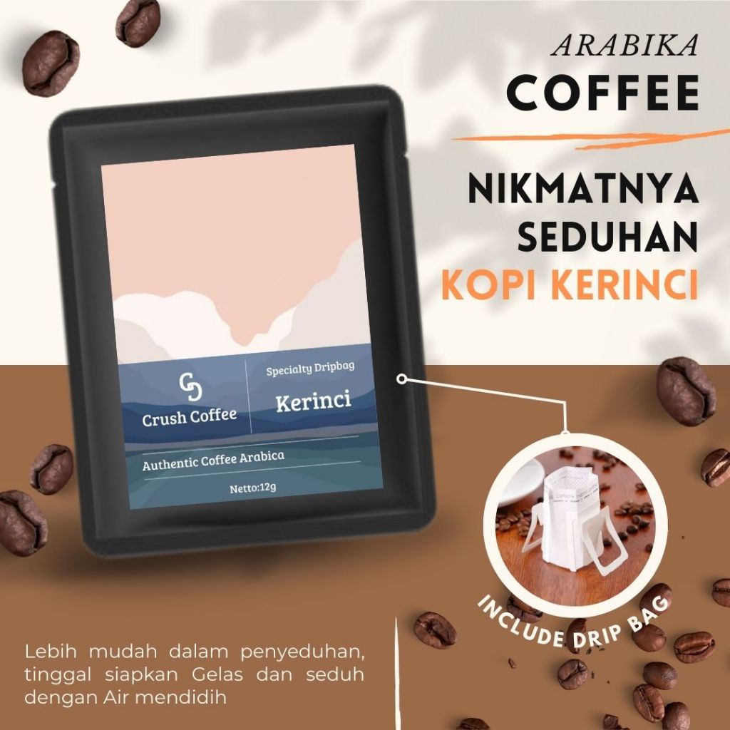 

Kopi Sachet Kerinci Bubuk Arabica Instan Original Dripbag Coffee Premium