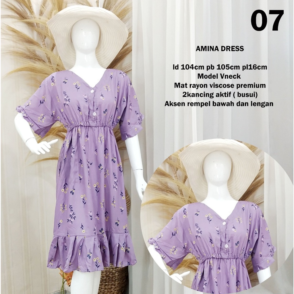 Dress Minna Rayon Viscose Premium