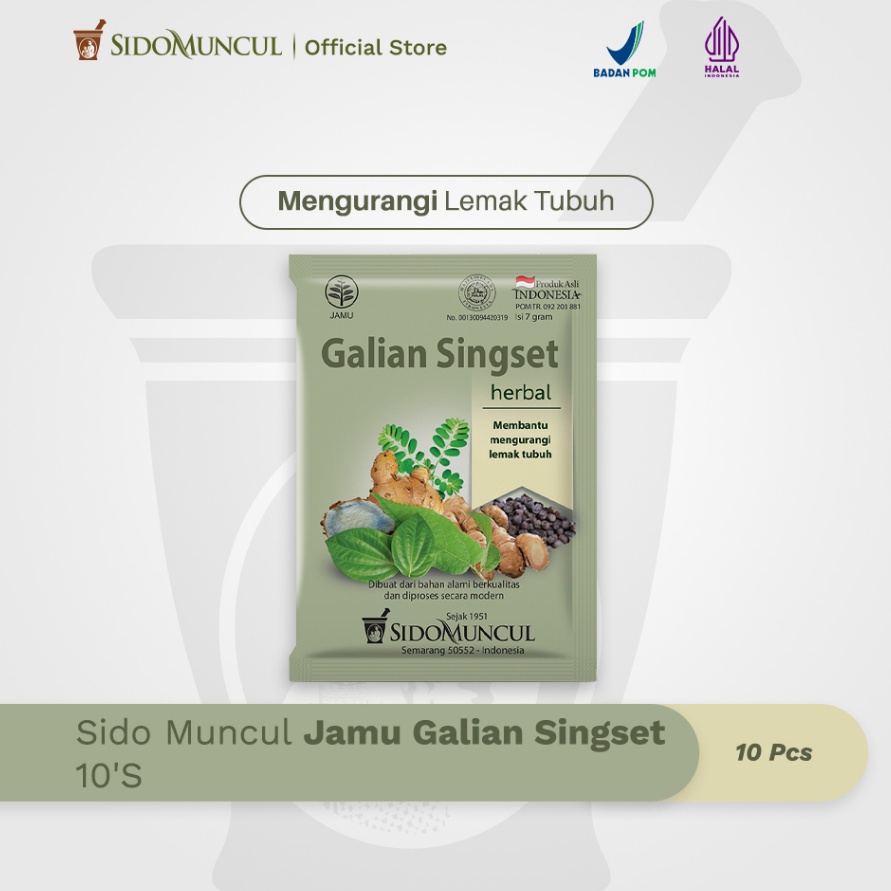 

GWSV2623 【FSASH SALE】 Sido Muncul Jamu Galian Singset 10's - Mengurangi Lemak Tubuh