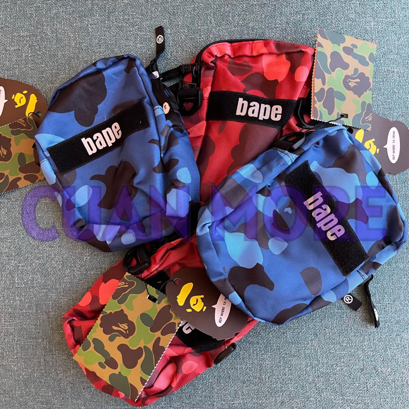 TERMURAH TAS SELEMPANG CANVAS BAPE MOTIF CAMO / SLINGBAG BAPE CAMO PRIA WANITA