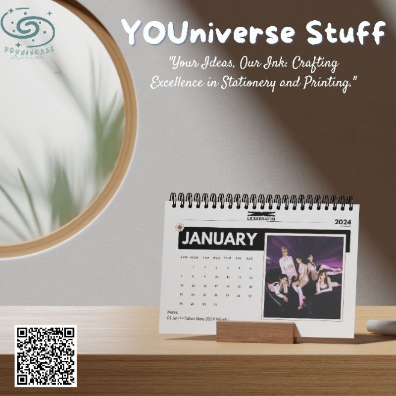 

LE SSERAFIM PERFECT NIGHT Kalender Meja 2024 / Desk Calendar 2024 K-POP version A5 murah 2025