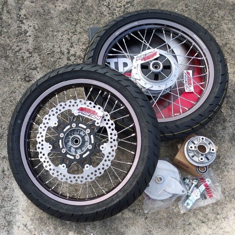 velg set tromol king tromol depan KLX D-Tracker set velg TDR dan ban paketan set velg termurah pnp c