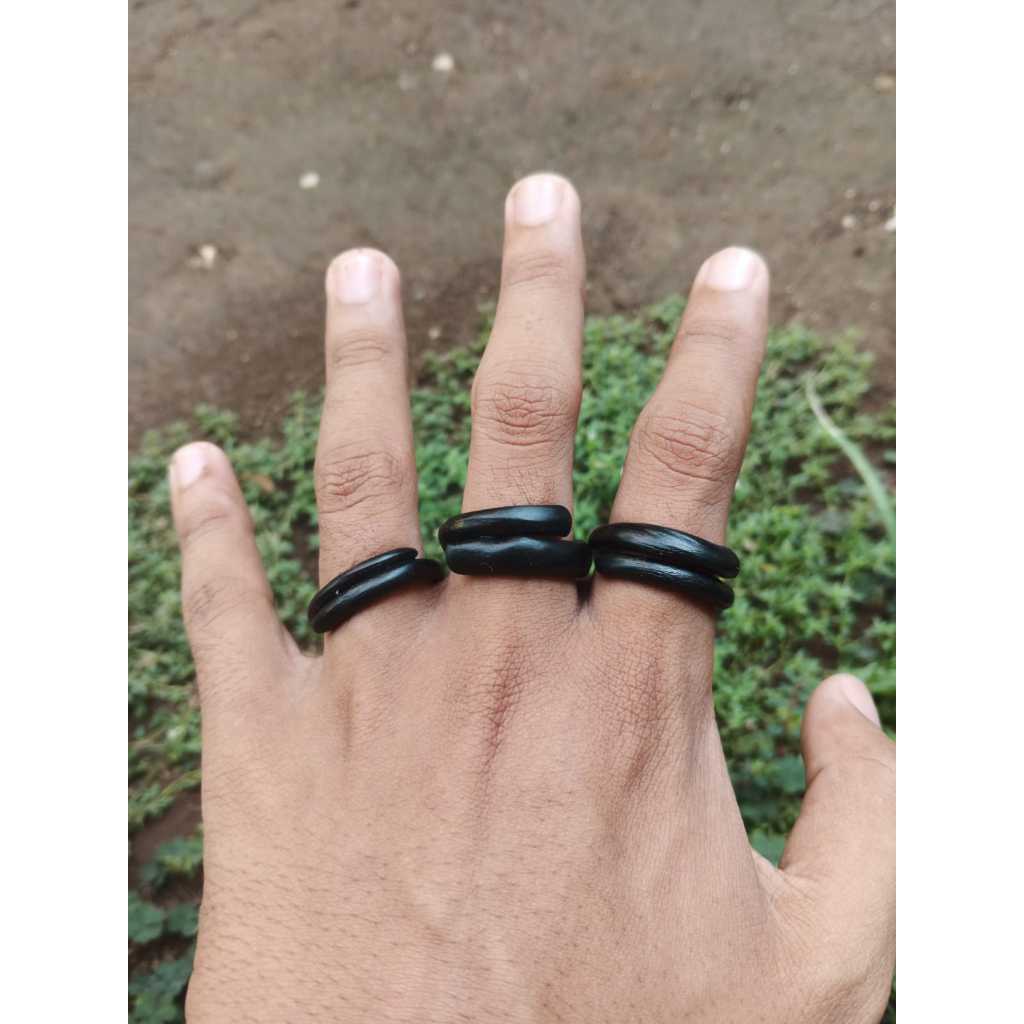 Cincin Akar Bahar Hitam Asli Berkualitas