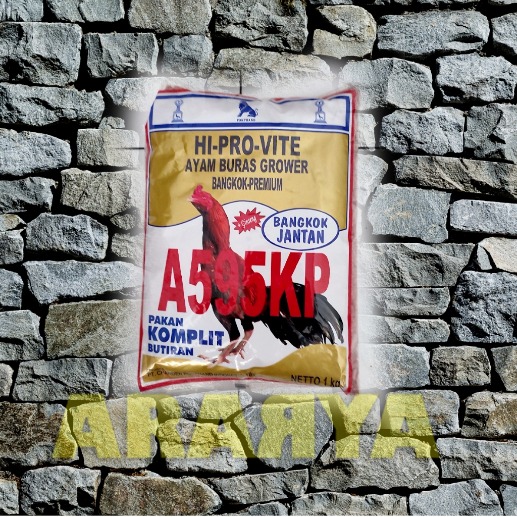 Pur Pakan Ayam A595KP Hi Pro Vite 1 Kg Premium Pur Ayam Bangkok Jantan
