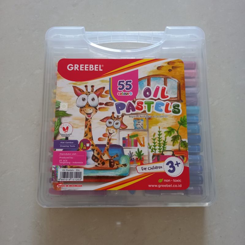 

TERLARIS [ SET ] Crayon Kids Oil Pastels - Krayon Greebel 55 Warna / Color serbuuu !