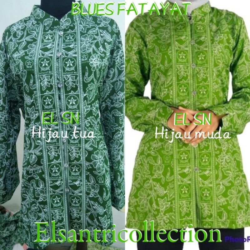 Blues Fatayat Atasan Fatayat Tunik Fatayat Baju Fatayat wanita