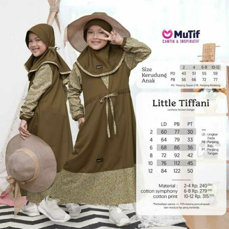 [PROMO] SET GAMIS ANAK TIFFANI BROWN & NAVY BY MUTIF