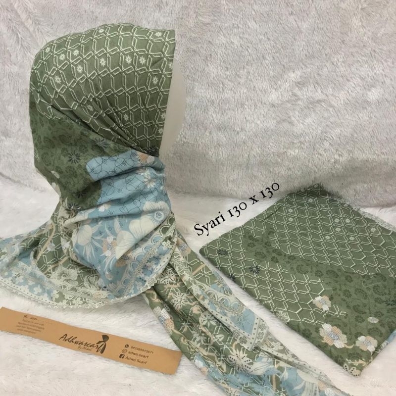 Hijab Voal Premium Syar'i/Hijab Segi Empat Motif/Hijab Voal
