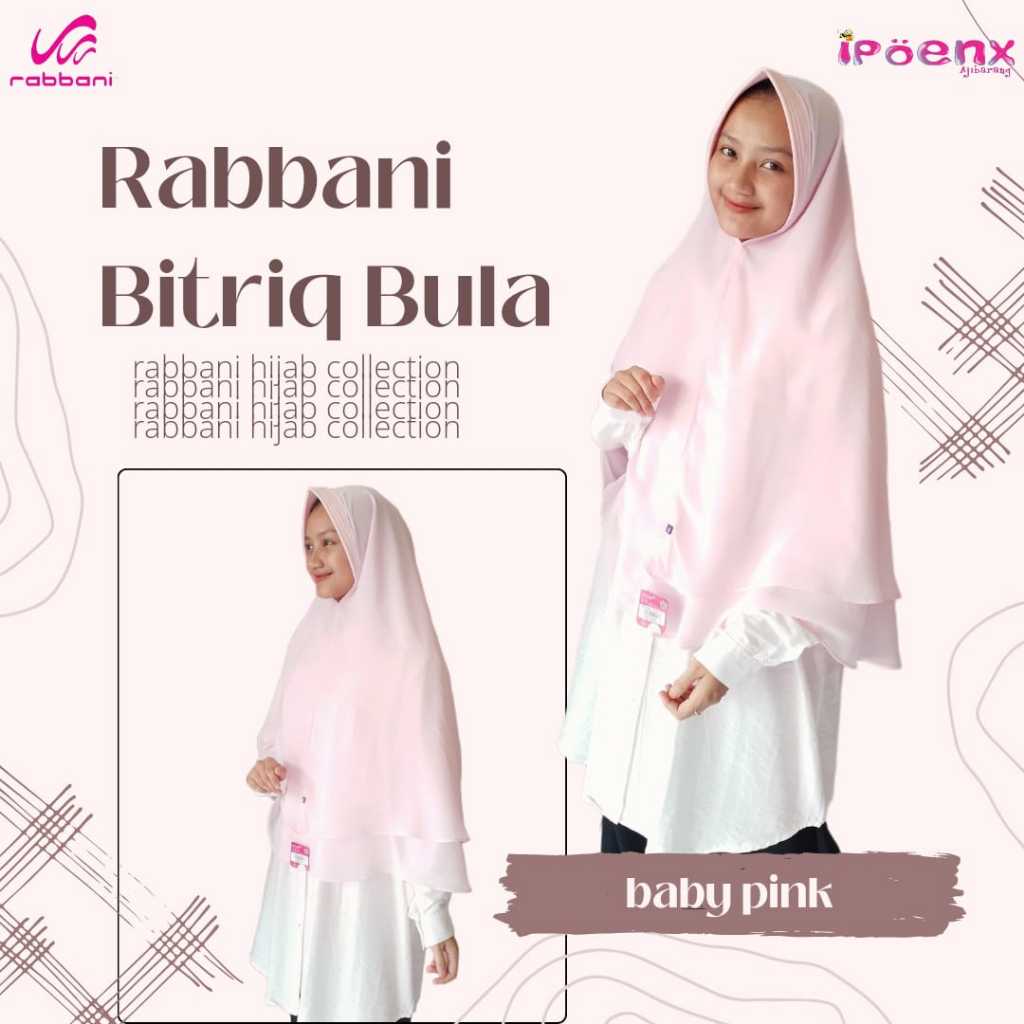 RABBANI KERUDUNG BITRIQ BULA | KERUDUNG INSTANT PREMIUM | KHIMAR PREMIUM RABBANI | RABBANI ORIGINAL