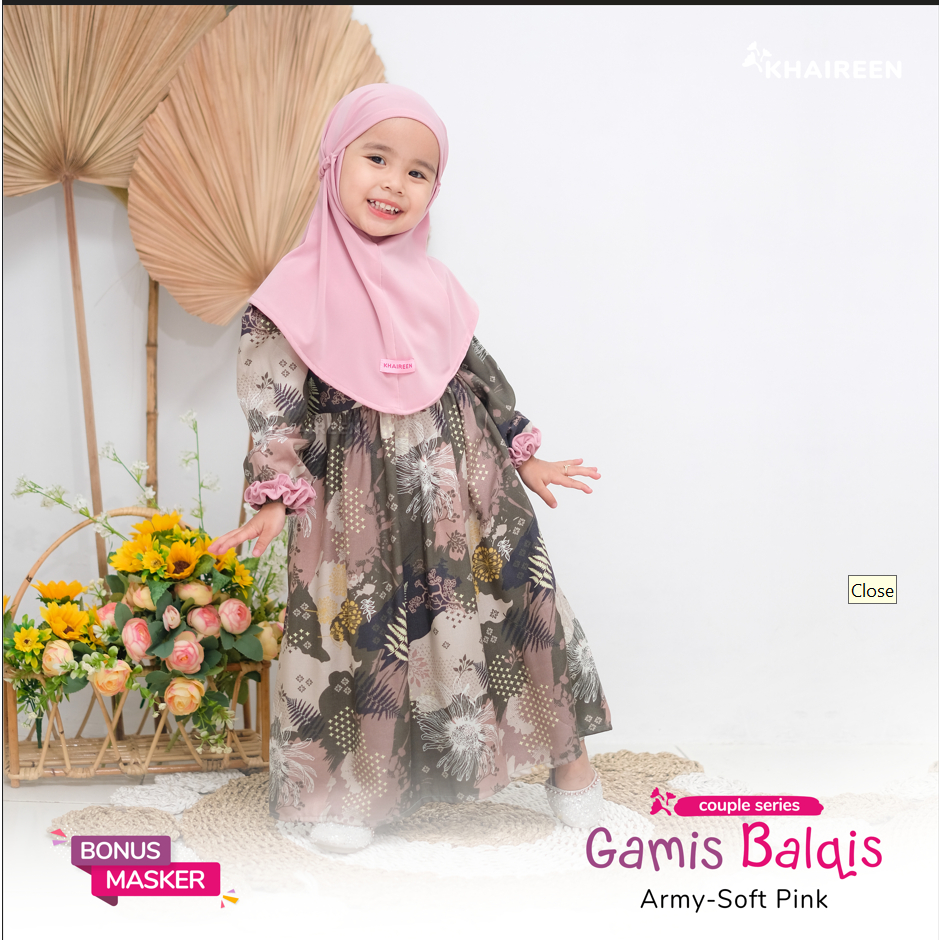 [Reseller Resmi] KHAIREEN Gamis Balqis (2) Baju Muslim Anak /Baju Lebaran /Gamis Anak / Gamis Baby /