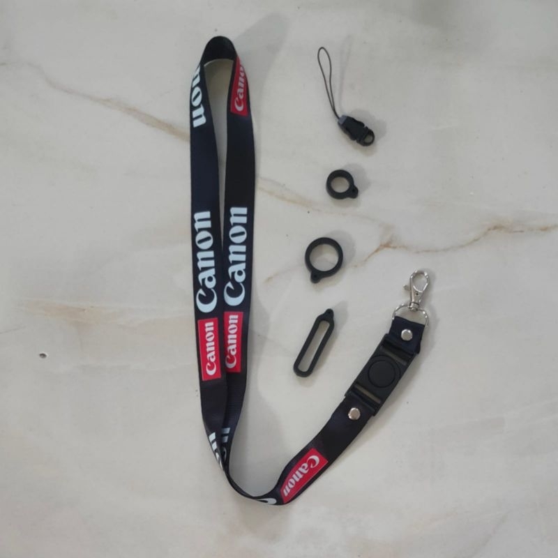 

TALI LANYARD CANON CAMERA / LANYARD HITAM Premium lanyard / gantungan kunci / gantungan id card / gantungan flashdisk / nametag hp name tag / handphone BEST SELLER COD dn