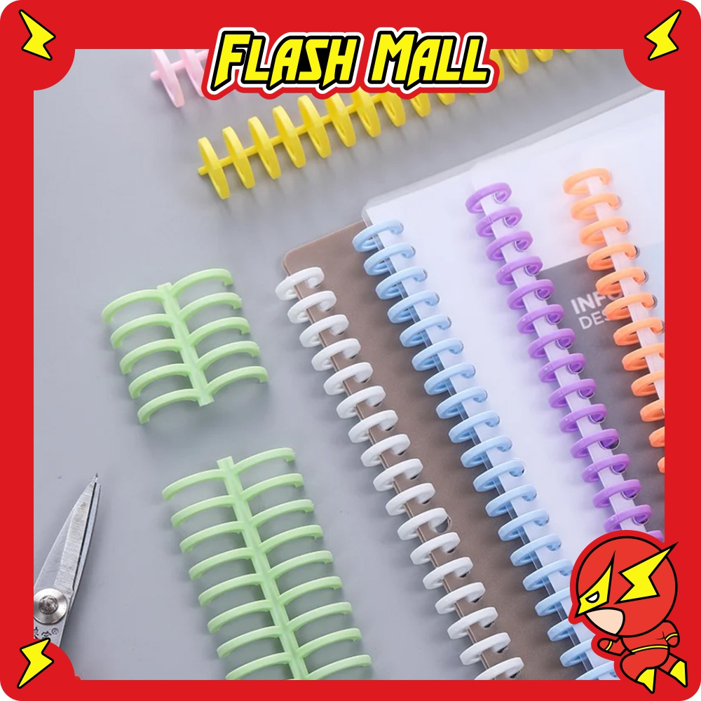 

FLASHmall Easy Ring binder Clip DIY Binding Strip A5 B5 Transparan / Ring Binder Ring Binding S113