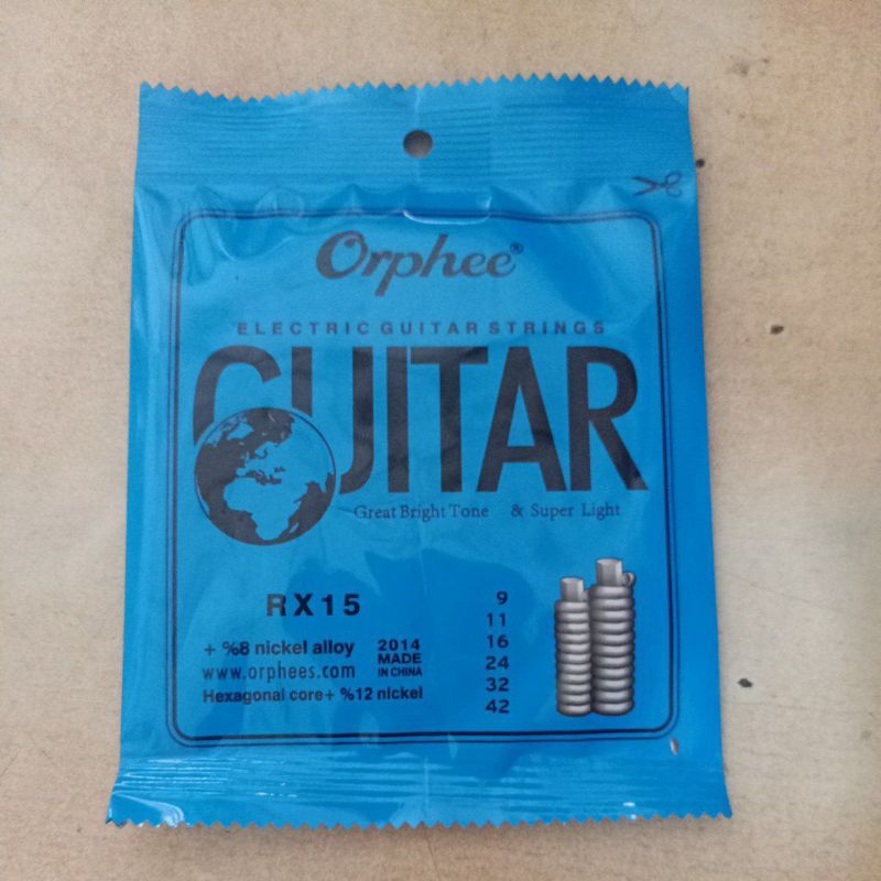 senar gitar Orphee elektrik 09 senar gitar Orphee RX15 original