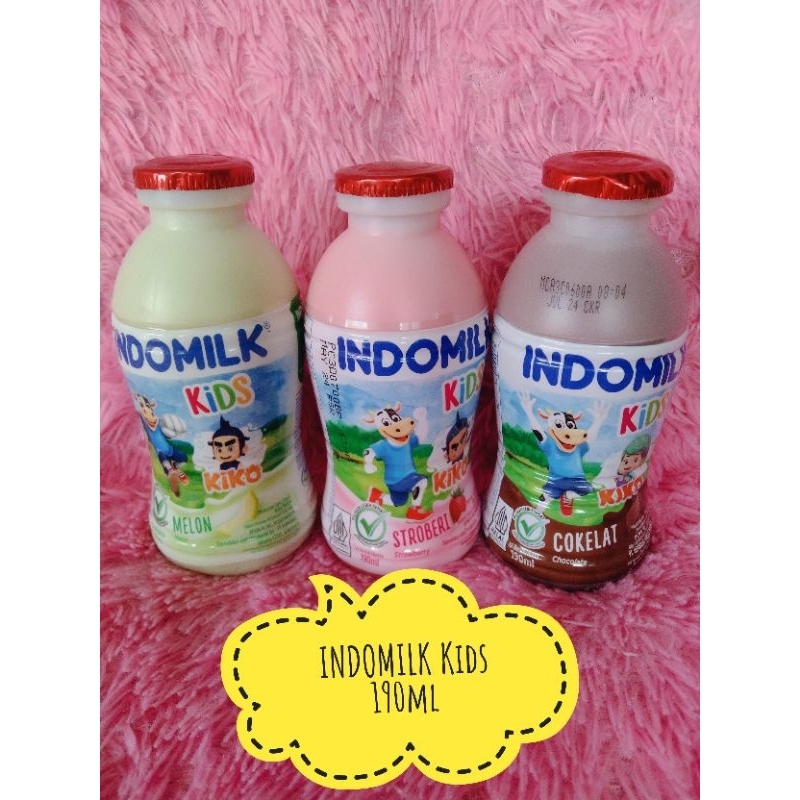 

Indomilk kids botol 190ml / susu indomilk botol/ susu uht botol / susu indomelek / susu indomil botol