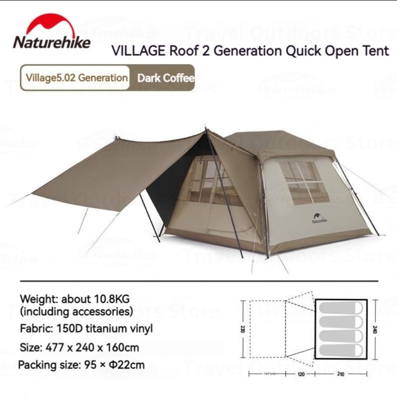 TENDA VILLAGE 5.0 NATUREHIKE CNK2300ZP022