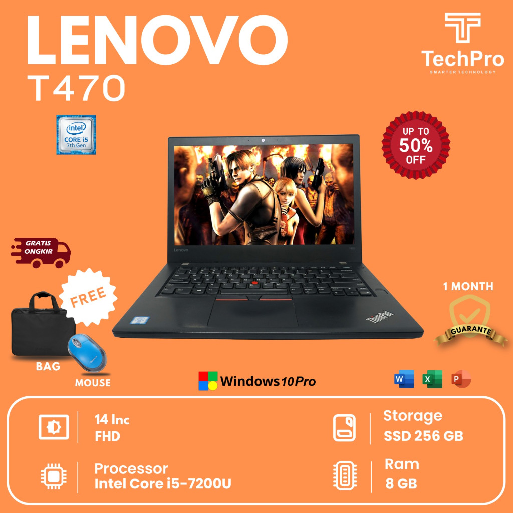 LAPTOP LENOVO T470 I5 GEN 6 MURAH BANGAAT