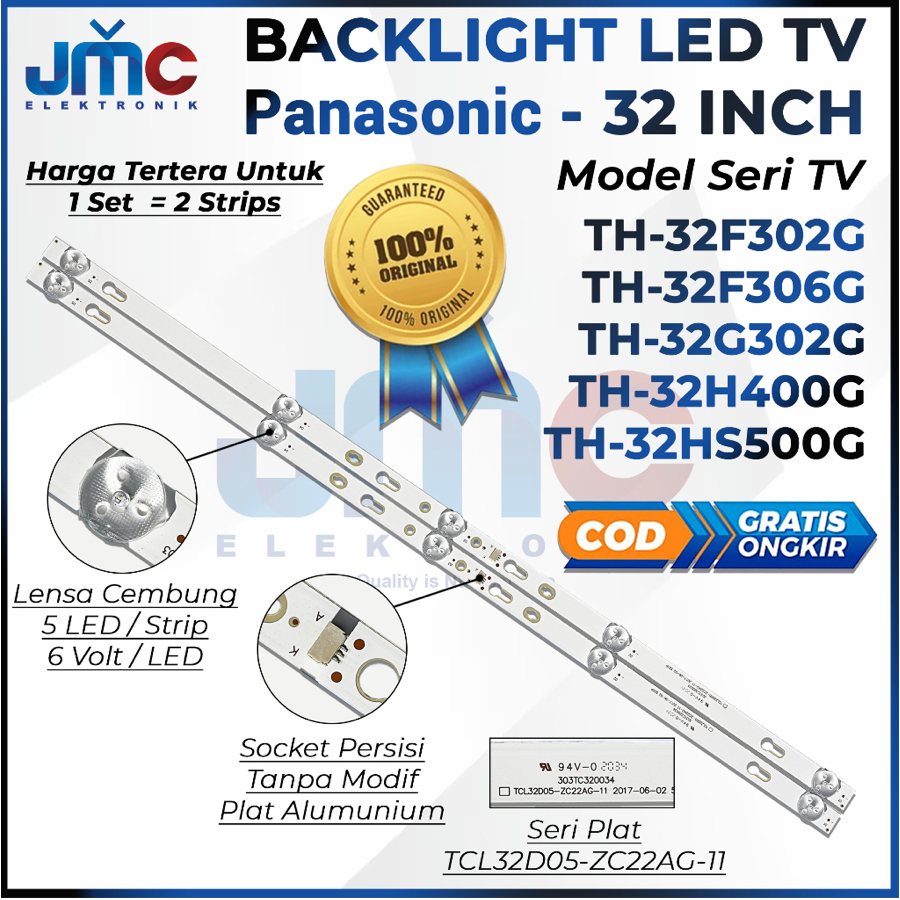BACKLIGHT TV LED PANASONIC 32 INCH TH-32F302G TH-32G302G TH-32F306G TH32F302G TH32G302G TH32F306G TH