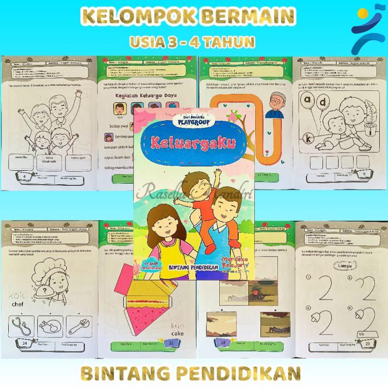 H3T BUKU TEMATIK PLAYGROUP KURIKULUM MERDEKA - GRATIS BUKU TABUNGAN