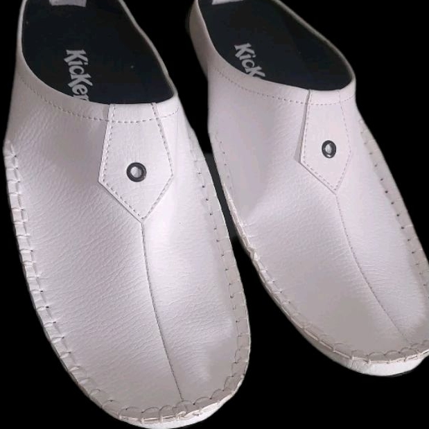 sepatu slop habaib/sepatu slop rajut putih kancing/sepatu slop pria.
