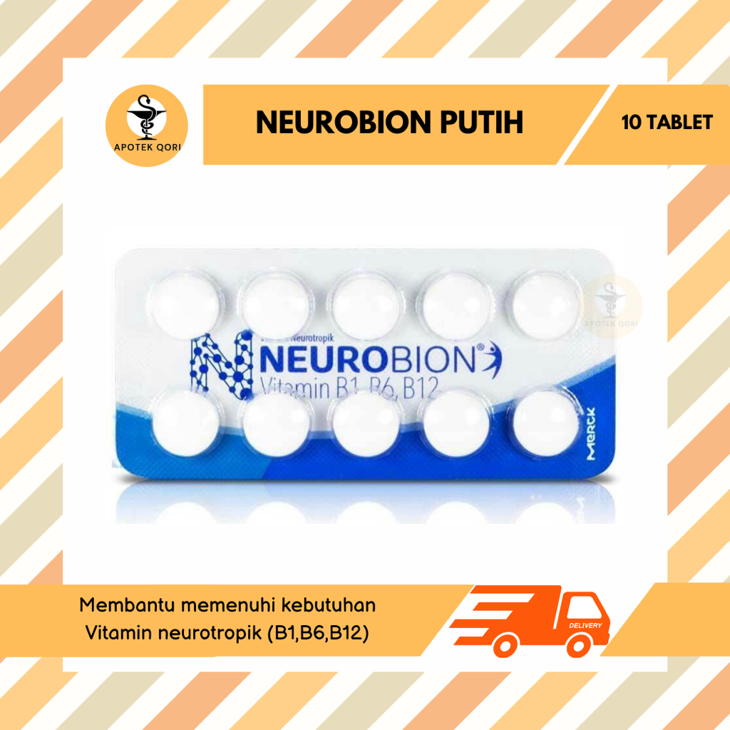 NEUROBION PUTIH STRIP @ 10 TABLET/VITAMIN NEUROTROPIK/B COMPLEX