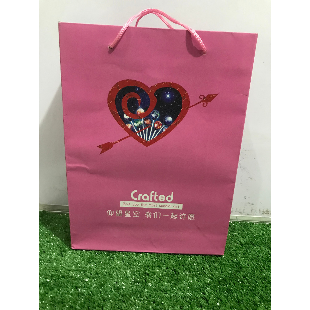 

Paper Bag CRAFTED love pink