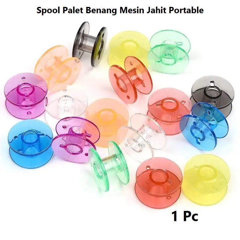 Bobbin/Spool Plastik Bening Mesin Jahit Multifungsi Portable Harga/pc