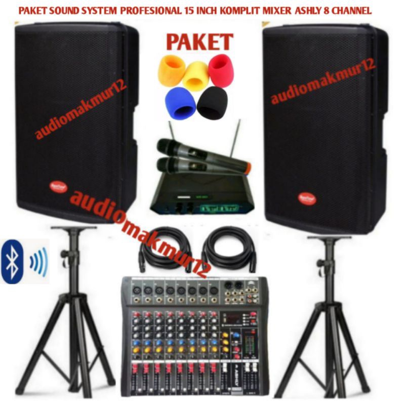 Paket sound sistem max15rc max 15 rc plus mixer Ashly original