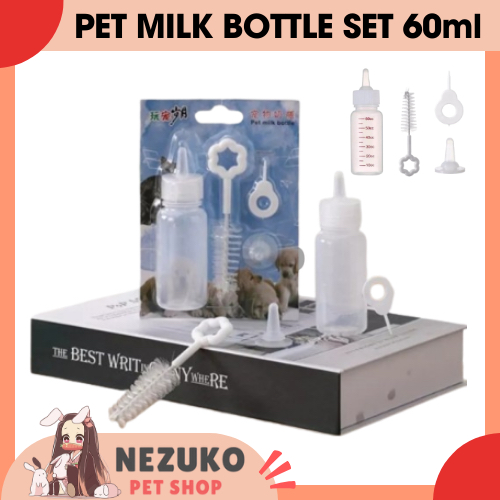 Pet Nursing Bottle Dot Kucing Anjing Dot Susu Kucing Botol Susu 60ml