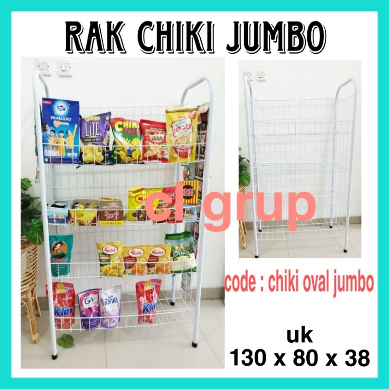 Rak chiki jumbo rak jajajan warung rak display makanan rak minimarket rak serbaguna