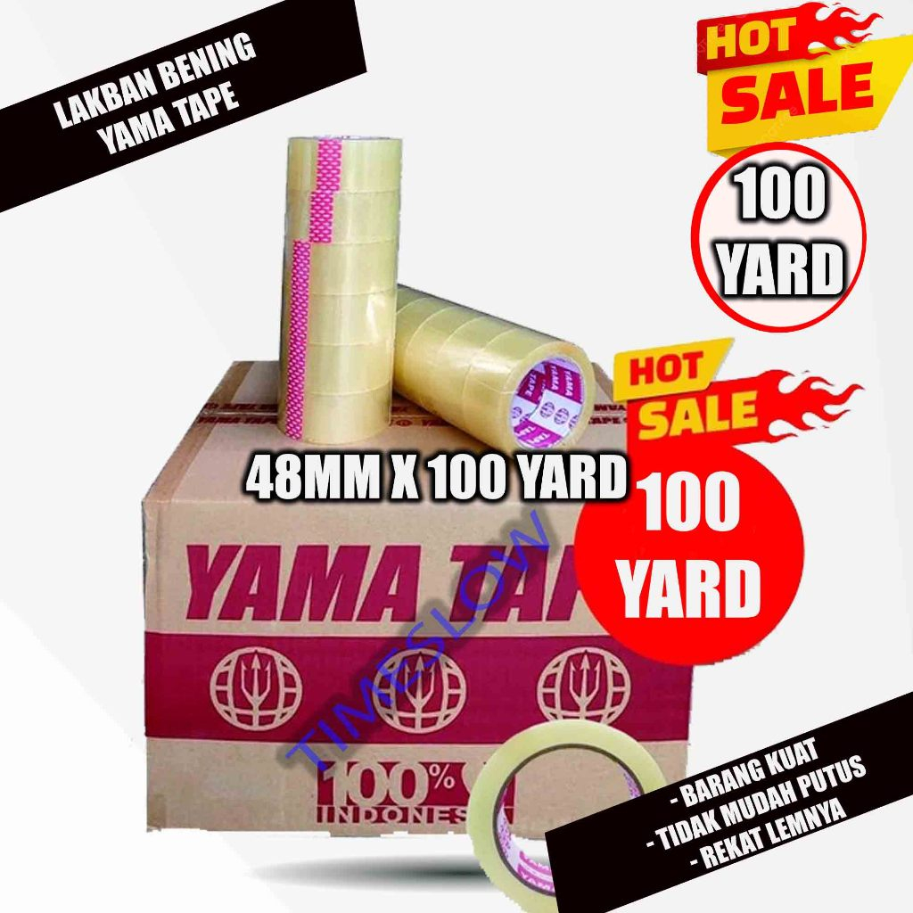 

Lakban Bening - Coklat 48MM X 100 Yard 2inci 1 Dus 72 Rolls YAMA Tape