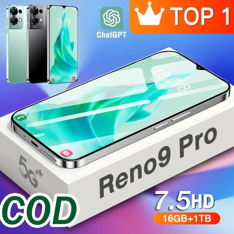 【Bisa COD 5G】HP Reno 9 pro 16GB 1TB murah Handphone android 4g/5g 7.5inci 12GB   512GB hp murah cuci