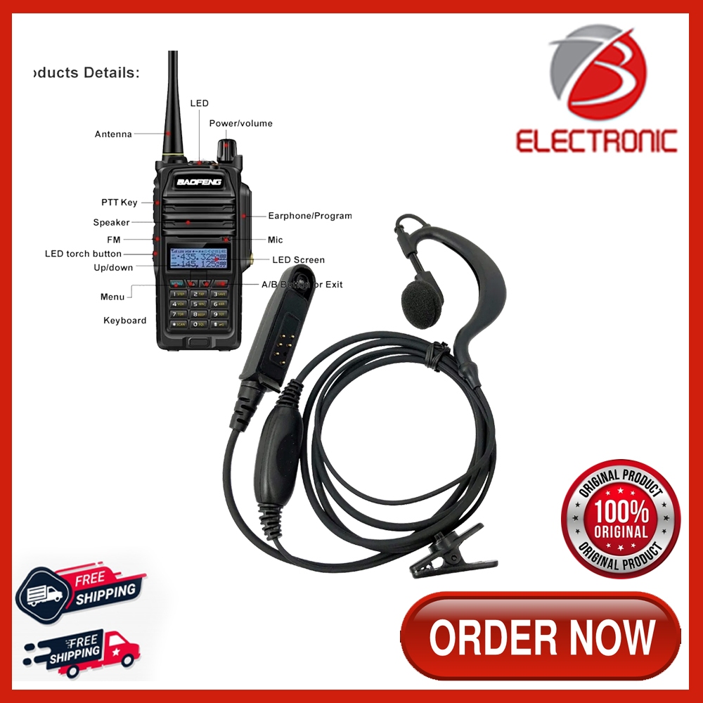 Original Earphone HT Baofeng UV9R A58 Pro Headset Baofeng BF-A58 UV 9R