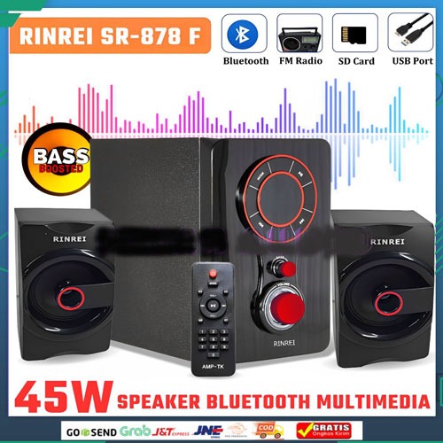 Speaker Rinrei SR-878F / SR-878 F Speaker Bluetooth Speaker Multimedia 2.1 Super Bass 45W RINREI SR 