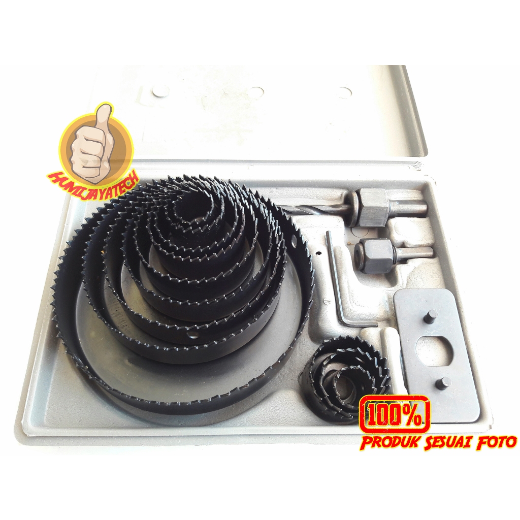 Hole Saw Kit 16pcs Logan / Hole Saw Hidroponik / Hole Saw Set