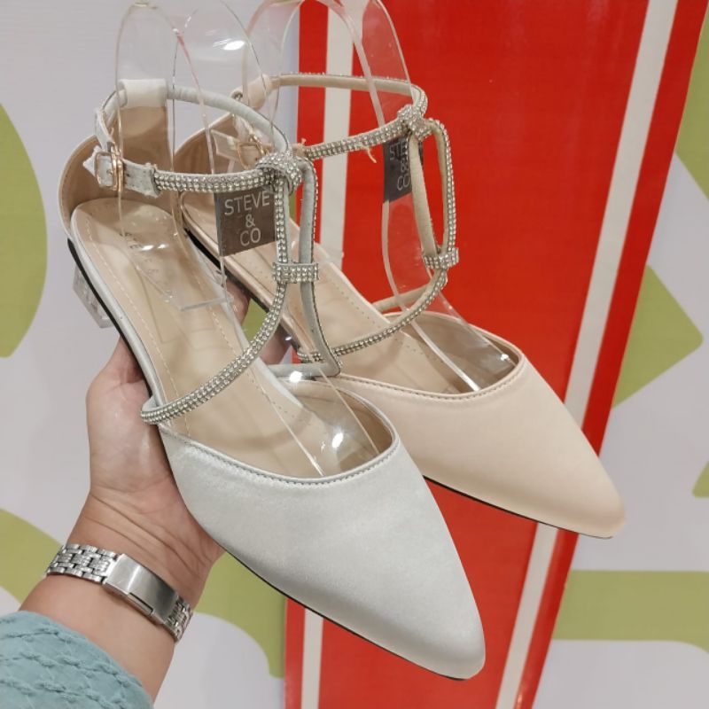 sepatu selop/mules wanita pesta STEVE&CO ori