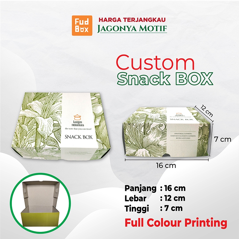 

Dus Snack 16x12 Custom | Box Makanan Kotak Snack Custom Design