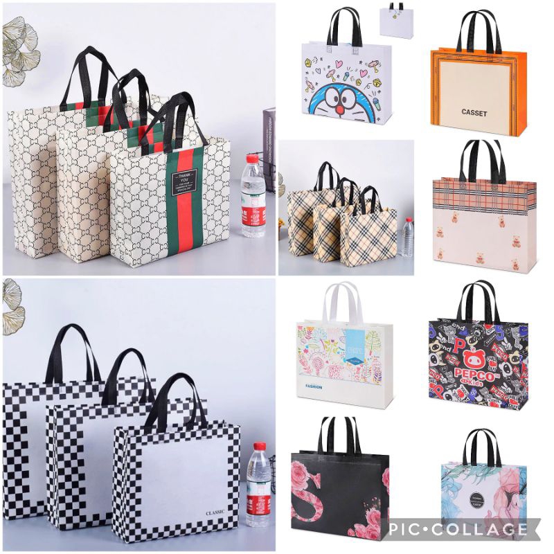 

BLANJA.ids TAS BELANJA BAHAN SPUNBOND/Uk. SEDANG 26 x 32 x10 cm/ LV BUNGA BLUEBERRY | TAS HAMPERS TAS NON WOVEN | TAS GOODIE BAG MOTIF/ TAS MODE FASHION