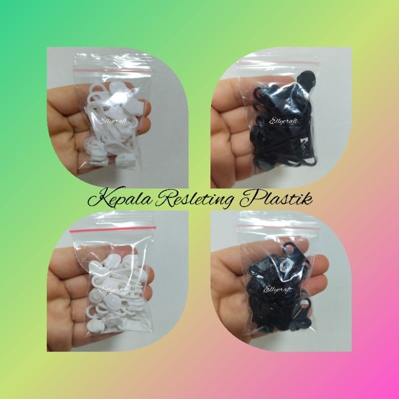 10gr Kepala Resleting Plastik No.5 dan No.3