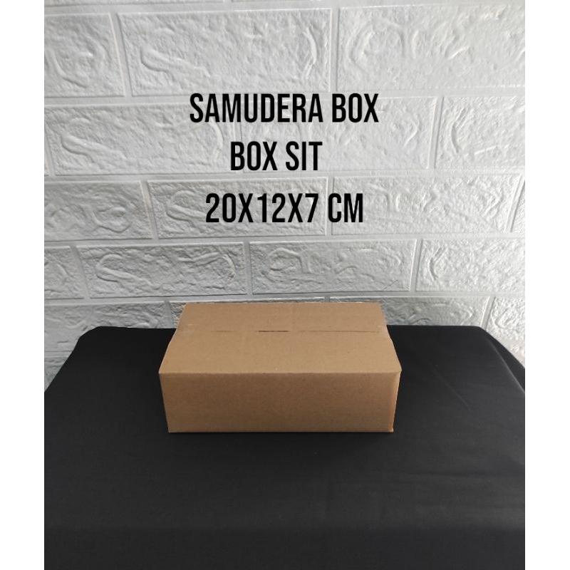 

kardus karton box uk 20x12x7 cm sheet singgle wall polos