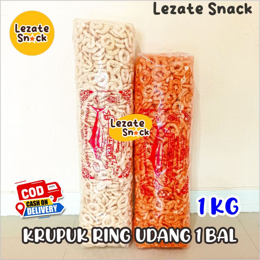 

Kerupuk Ring Udang Pedas Manis 1KG Kiloan Murah Enak Gurih / Kerupuk Slondok Udang Gurih Asin 1 BAL / Kripik Lanting Udang Selondok Bandar Lampung maju mulya