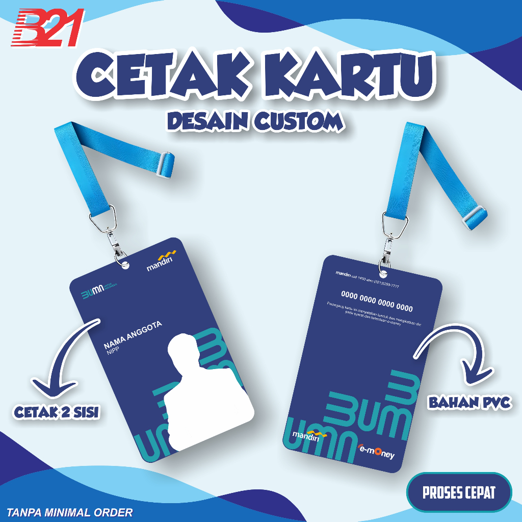 

B21 Cetak Kartu Id Card / Print id Card - Custom Id Card PVC