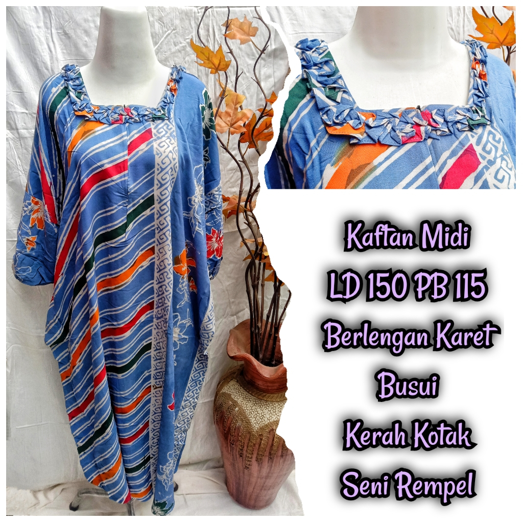 KAFTAN MIDI WANITA SIMPLE JUMBO // DASTER LOWO CAP MALAM COLET JUMBO // KAFTAN WANITA CAP COLET //DA