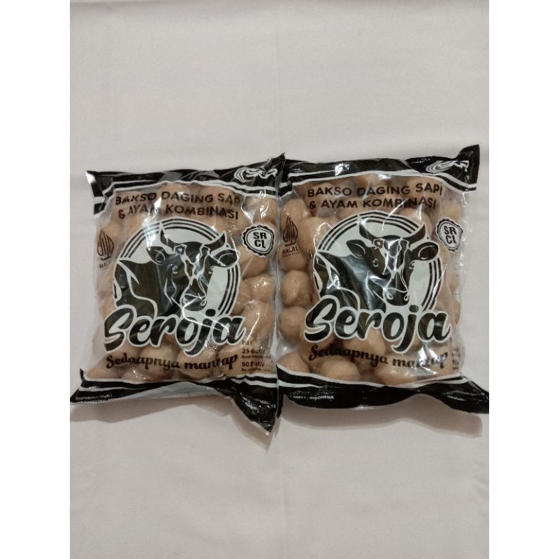 

BAKSO SEROJA SRCL HITAM ISI 50 PAKET 2, bakso sapi kombinasi ayam